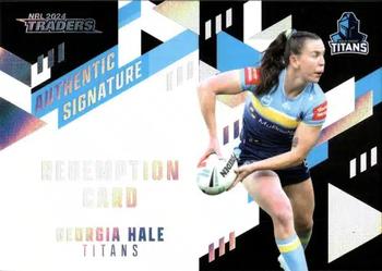 2024 NRL Traders Titanium - Authentic Signatures Black Redemption #AB21 Georgia Hale Front